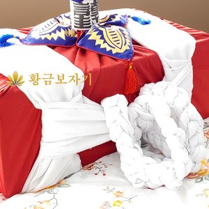 (봉채함 신랑함상자 포장 소품) 함끈 소창 : 백년해로와 장수의 의미