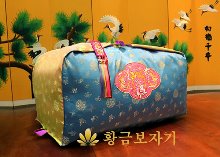 (양실 한실 침대 포장용) 예단이불보자기 용봉(용과 봉황) 자수패치 _ 청아